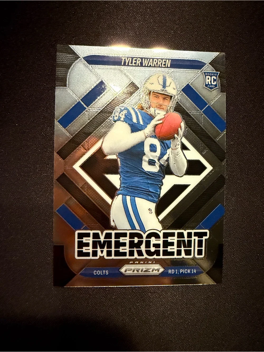Tyler Warren Panini Prizm 2025 Emergent Rookie Card